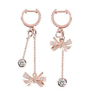 Pendientes colgantes de moda Jeulia Knot de plata de ley con diseño desigual - Product Image 1
