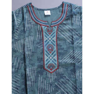 Pyjama de mariée d'été alpin brodé en tissu, avec poche latérale, encolure personnalisable, fermeture à cordon, offre ODM, 3 pièces - Product Image 1