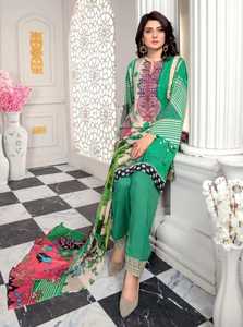 ชุดเดรสสำหรับสนามหญ้าผ้าฝ้าย100% มีซิปรูดลายดอกไม้สำหรับผู้หญิง2025ปากีสถานมีส่วนลดสุดๆ - Product Image 4