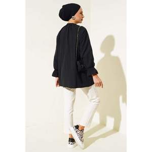 <b>Elasticated</b> Ankle Tunic Black - Product Image 1