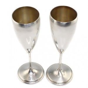 Verres à vin en acier inoxydable durables et luxueux, à pied, en métal doré rose, revêtus de terre cuite, pour hommes et femmes (500 ml) - Product Image 6