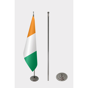 Drapeau d'intérieur personnalisable 3x5 pieds, impression numérique, tissu en soie avec mât en aluminium, pour les secteurs automobile, d'assurance et d'éducation - Product Image 2