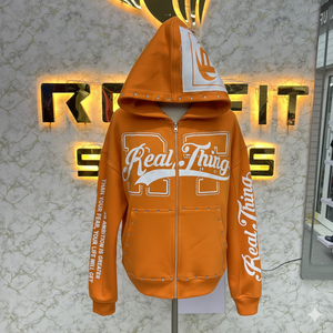 Calidad superior Tendencia Moda Fábrica Tasa Cremallera Sudadera con capucha Puff Impreso hecho en fábrica precio barato sudaderas con capucha hombres sudaderas con capucha - Product Image 1