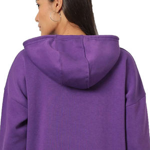 Women's Winter Solid Color Fleece <b>Hoodie</b> Soft Warm Pullover Long Sleeve Casual Hooded Top <b>Comfy</b> Everyday Wear Customizable - Product Image 3