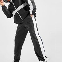 Conjunto de Chaqueta y Pantalones con Cierre, Nuevo, Personalizado, con Ribete Reflectante, Traje Deportivo de Nailon, Cortavientos, Conjunto de 2 Piezas, Traje para Correr