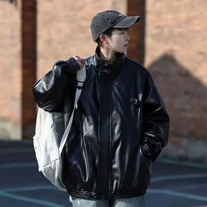 แจ็คเก็ตนักบินหนังแท้สไตล์วินเทจสำหรับฤดูหนาว ทรงหลวม ระบายอากาศได้ดีและกันน้ำ เสื้อคลุมสำหรับผู้ชายและผู้หญิง สไตล์ไฮสตรีท - Product Image 4