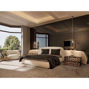 Odette Double <b>Queen</b> King <b>Size</b> Modern Soft <b>Bed</b> Upholstered with Metal <b>Frame</b> Storage Feature for Bedroom Apartment Furniture - Product Image 2