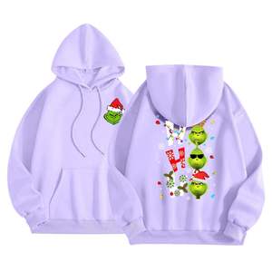 Sweats à capuche de Noël pour hommes de qualité supérieure 100% coton vêtements thermiques à la mode grande taille sweats à capuche de gymnastique avec impression bouffante taille XS - Product Image 2