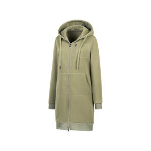 Vente en gros de robe à capuche avec poche et manches longues robe pull à capuche sweat d'hiver pour femmes à manches longues couleur unie - Product Image 3