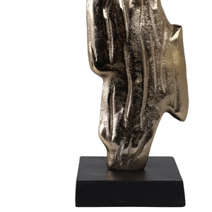 Sculpture d'art abstrait métallique haute sur support noir Accent décoratif contemporain pour la maison ou le bureau - Product Image 5