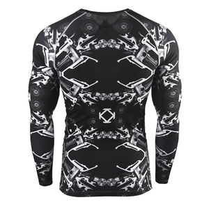 Quick Dry Men Rashguard Compression Shirt Vêtements de sport extensibles de haute qualité pour l'entraînement de gymnastique - Product Image 2