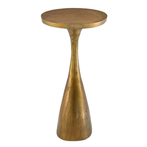 Muebles de metal hechos a mano, mesa auxiliar con acabado dorado, mesa auxiliar de metal decorativa hecha a medida, hecha en la India - Product Image 4