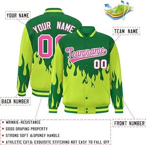 HonorEdge Varsity Classic Reversible 100% Polyester Jacket <b>Stand</b> Collar Long Comfortable XS Size Custom Breathable OEM Service - Product Image 2