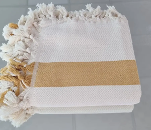 Pestemal de Playa de Cuatro Esquinas, Tejido, 100% Algodón, de Secado Rápido y Ecológico - Product Image 1