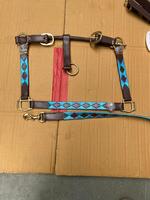 Bride en cuir équestre de haute qualité argentine faite à la main durable en relief Logo Polo Horse Halter/Gaucho Style polyvalent