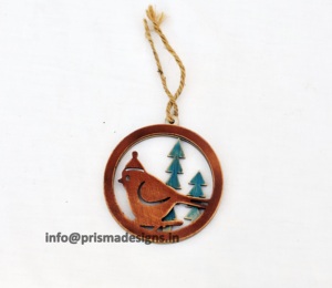 Adornos Colgantes de Navidad Hechos a Mano, Adornos de Corte de MDF para Fiesta de Navidad, Decoración de Lujo, Novedad - Product Image 3