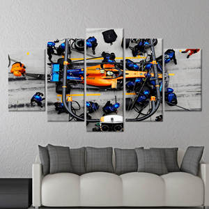 Lando Norris McLaren F1 Art: Impresión en lienzo, temática de carreras vibrante, juego de 5 lienzos Mx - Product Image 1