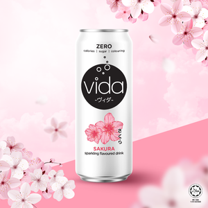 ZERO Sugar Halal Beverages Sparkling Sakura Soda Carbonated Vitamin <b>C</b> Drink Certified Halal Drinks Zero Calories Zero Fat - Product Image 2
