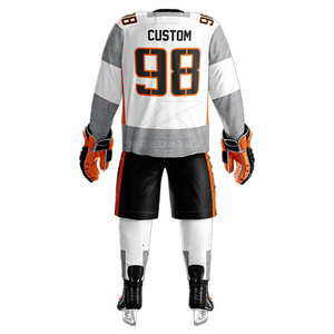 Meilleures ventes Ensembles d'uniformes de hockey sur glace grande taille Conception confortable en polyester pour les joueurs Service OEM disponible - Product Image 5