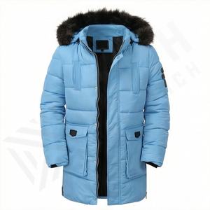 Chaqueta de Invierno Tipo Parka Transpirable, Chaquetas con Capucha de Poliéster de Moda al por Mayor, Ropa Gruesa de Nailon con Aislamiento Térmico y Resistente al Viento - Product Image 1