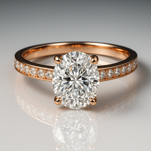 High Quality 925 Silver VVS Moissanite Diamond <b>Ring</b> withOval Cut and White Gold Overlay for Womens Wedding Engagement <b>Ring</b> - Product Image 1