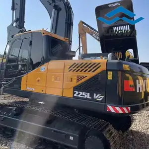 รถขุดมือสองของเกาหลีดั้งเดิม Hyundai R220lc-9 R225 เครื่องขุดตีนตะขาบไฮดรอลิก 20Ton รถขุดกําลังสูงในสต็อก