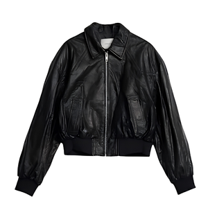 Cropped Leather <b>Jacket</b> Womens Moto Biker Black Faux Oversized Blazer Bomber Short Brown <b>White</b> Motorcycle Puffer Vest OEM - Product Image 1
