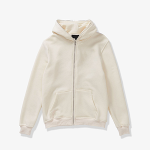 OEM de venta al por mayor Zip up Hoodies Hombres de lana de peso pesado logotipo personalizado en blanco de cara completa Zip up Hoodie para los hombres - Product Image 2