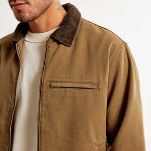 Chaqueta Casual de Lona Resistente Hecha a Medida a Precio Económico de Fábrica Directa, Chaqueta de Moda para Hombre de Material de Algodón de Alta Calidad - Product Image 5