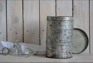 Retro Style Long Round Galvanized <b>Storage</b> <b>Container</b> Durable And Functional Organizer Perfect For <b>Kitchen</b> Home And Daily Uses - Product Image 4