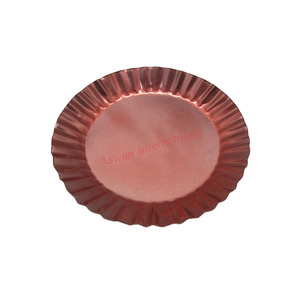 Plato para servir de metal plateado de forma redonda de alta calidad al por mayor, vajilla personalizable y artículos para servir - Product Image 2