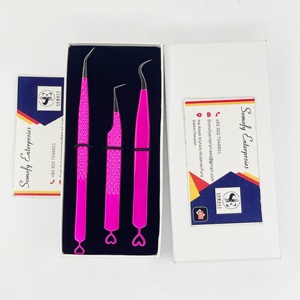 Nouvelle collection Somofy Enterprises, pinces à cils en acier inoxydable, marque privée, antistatiques, fines, 10 mm, pointe en fibre durable - Product Image 1