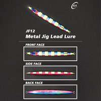 Leurre Lumineux Haut de Gamme JF12 : Absorption Rapide, Éclat Plus Lumineux pour Plus de 200m dans l'Obscurité, Appât de Jigging Vertical Professionnel pour Monstres