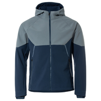 Veste de cyclisme unisexe imperméable en softshell à capuche avec fermeture éclair, pour l'extérieur, hiver, coupe classique, logo avant, noir jaune fluo