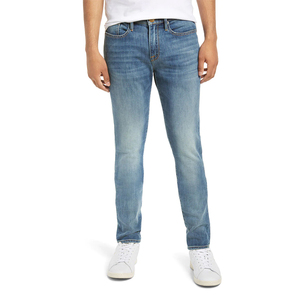 Custom Denim Pants <b>Men</b> Designer Casual Cotton Pant Solid Colors Reasonable Price OEM <b>Jeans</b> <b>Mens</b> Denim Pants - Product Image 1