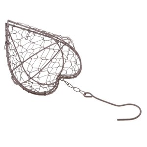 Planta de maceta colgante de hierro con forma de corazón de alambre de hierro rústico - Product Image 3