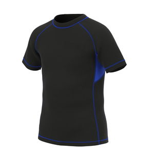 Rashguards MMA personnalisés pour tout-petits, couleur noire, respirants, séchage rapide, manches courtes, entraînement sportif, fitness, compression - Product Image 3