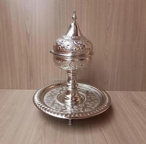 Brûleur d'encens en métal Bakhoor de luxe moderne de Dubaï 2025, bâtonnets d'encens de grande taille, nouveau design arabe, forme écologique, durable, longue durée - Product Image 3