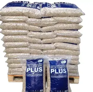 A1 Wood Pellets / Wood Pellets DIN PLUS / Wood Pellets For Europe Market 15kg Bags Granules De Bois Din Pine Fire Wood