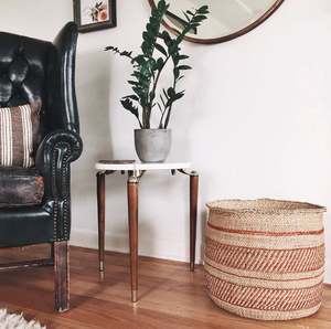 Cesta de ratán para almacenamiento de alimentos en forma cilíndrica con acabado natural, perfecta para el almacenamiento en el hogar y la Organización de la cocina - Product Image 5