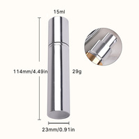 Flacon de parfum portable en métal de 15 ml, impression personnalisée ODM OEM, aluminium mat et brillant, atomiseur de parfum rechargeable