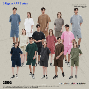 250gsm lavage à l'acide vintage hommes haute qualité lourd recadrée surdimensionné coton T-shirt pour hommes - Product Image 2