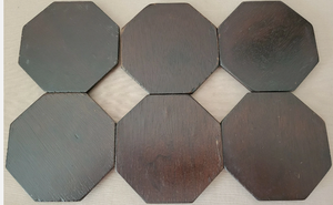 Classic Hexagon Design Walnut Wood Coasters for Tea Coffee Beer <b>Glass</b> for Home Kitchen Office <b>Table</b> Wooden <b>Mats</b> & Pads - Product Image 3