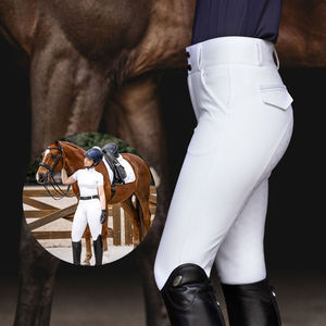 Obtenga Jodhpurs y Pantalones de Montar a Caballo Personalizados de Alta Elasticidad para Mujer, Obtenga Leggings de Equitación al por Mayor con Bolsillo, Estilo Ecuestre - Product Image 3