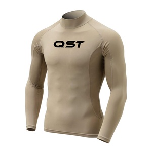 T-shirt Rash Guard unisexe en polyester et élasthanne respirant, imprimé sur mesure, contrôle de l'humidité, protection UV, manches longues, 120g, OEM - Product Image 3