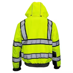 Custom Mens Hi Vis Reflective Safety Construction Workwear Roadway Jacket Hombres Mujeres Tallas disponibles - Product Image 5