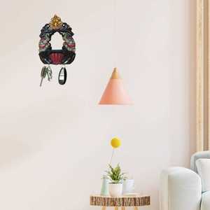 Porte-clés en bois d'éléphant avec miroir en bois de manguier, décoration murale d'entrée, cadeau utilitaire et festif, commandes en gros - Product Image 2