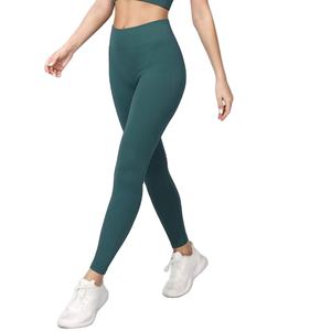 High Waist Breathable Seamless Yoga Pant Elastic Waist Closure Push up Compression Tummy Control Solid <b>Pattern</b> Women's Leggings - Product Image 1