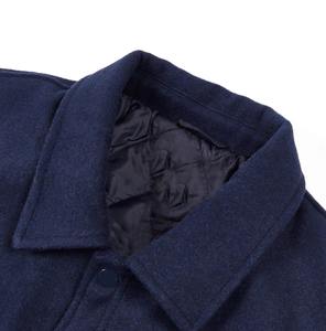 แจ็คเก็ตเบสบอลผ้าสักหลาดขนแกะปักลายสำหรับผู้ชายเสื้อแจ็คเก็ตขนสัตว์สไตล์วินเทจ - Product Image 3