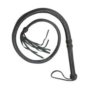 Pieds longs 12 tresse en cuir noir véritable taureau fouet robuste fabriqué à la main Bullwhip entraînement en plein air Sport équestre bétail - Product Image 6